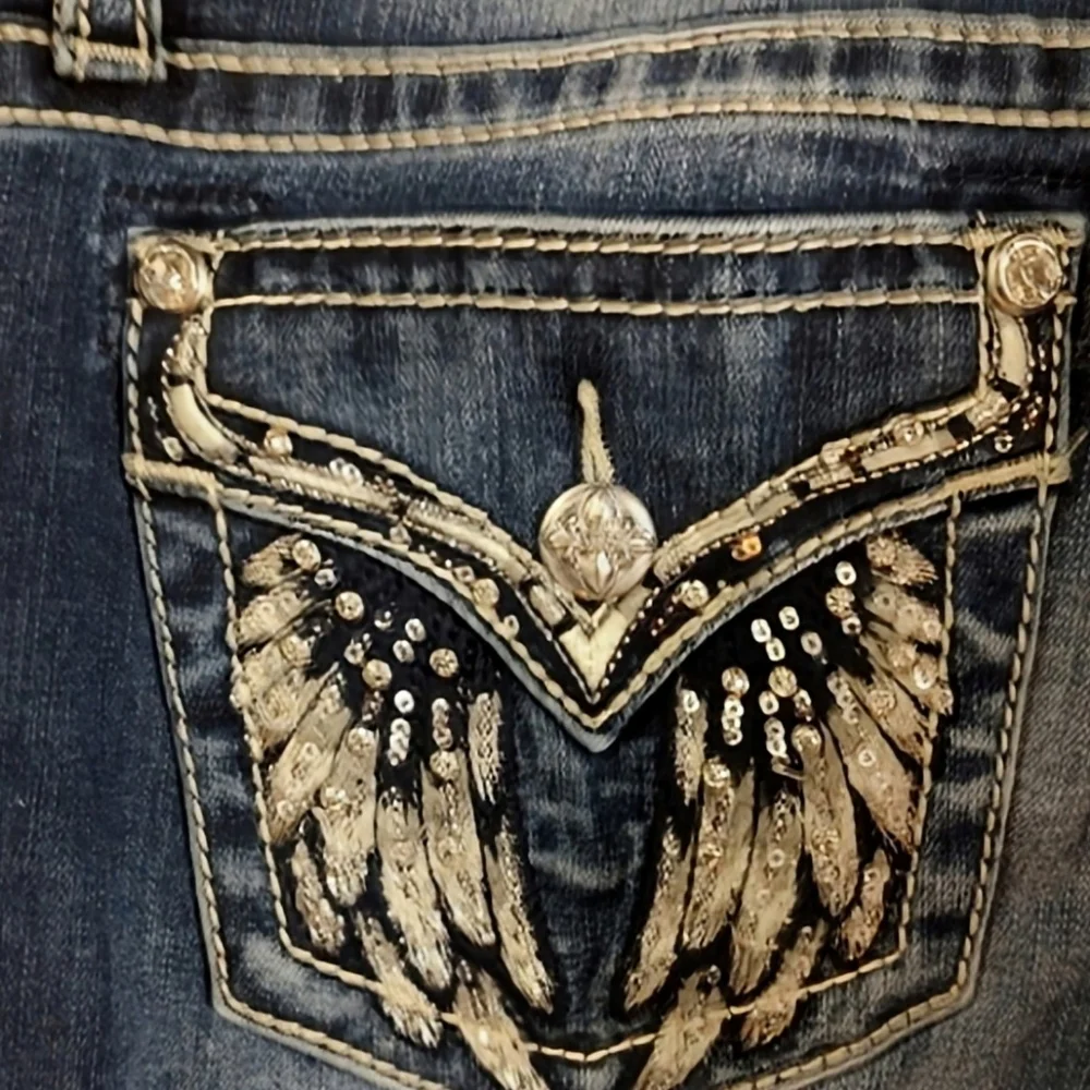 Gorgeous Long Miss Me Standard Flare Jeans With 35.5"  Inseam - Picture 3 of 9